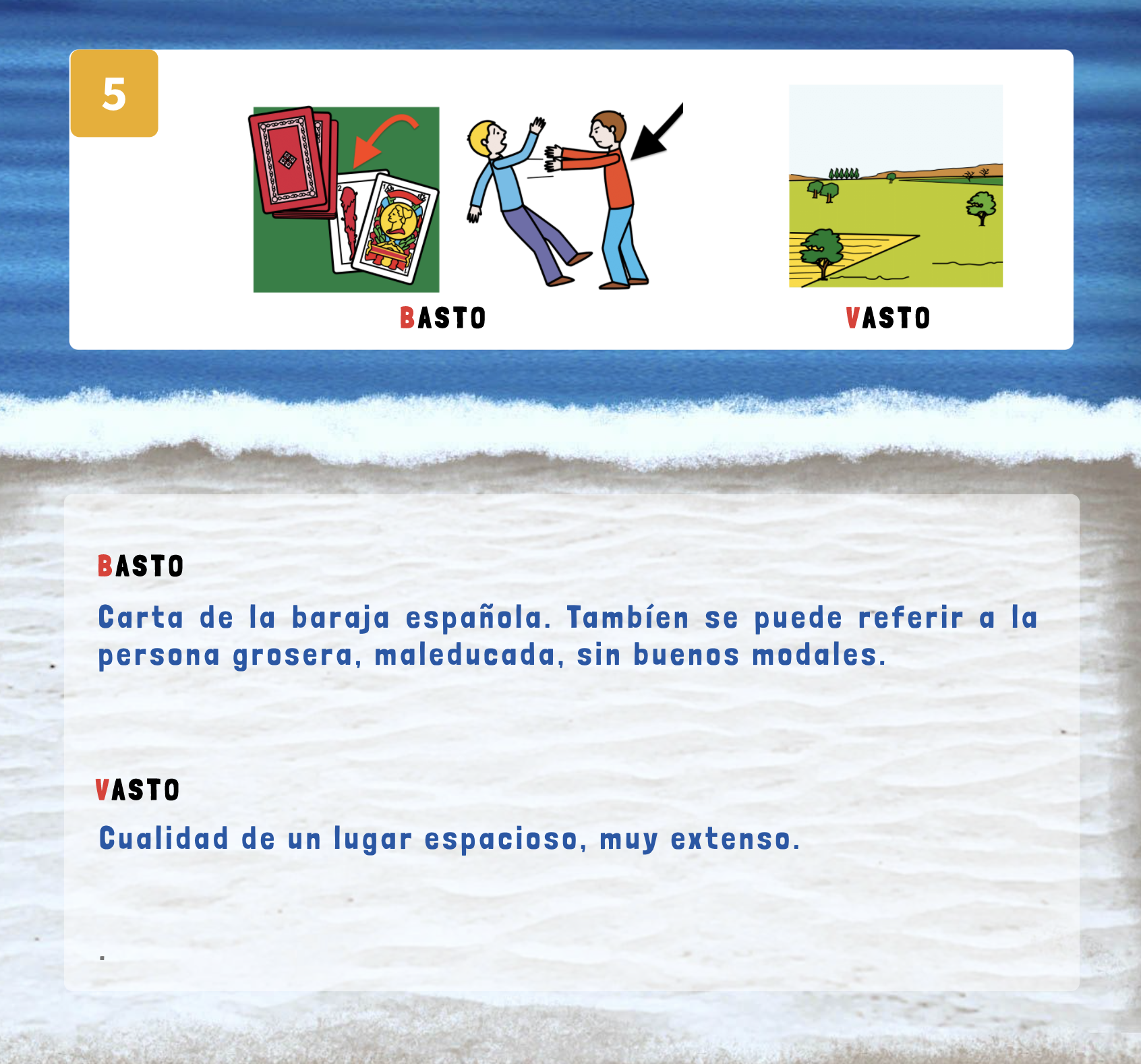B4-G2_5. Significados: BASTO - VASTO