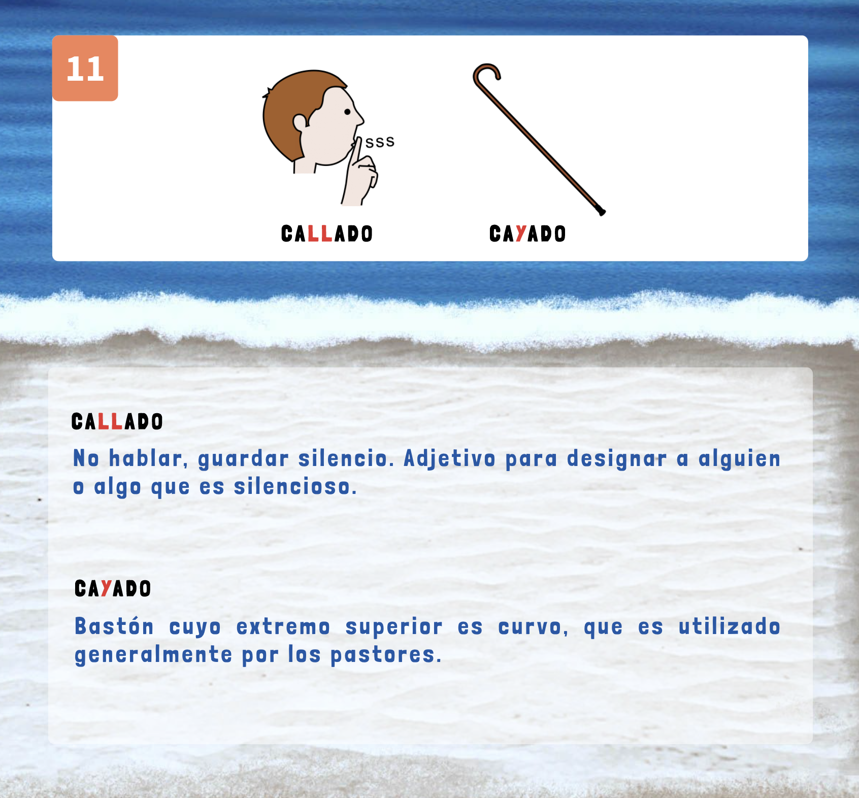 B4-G3_11. Significados: CALLADO - CAYADO