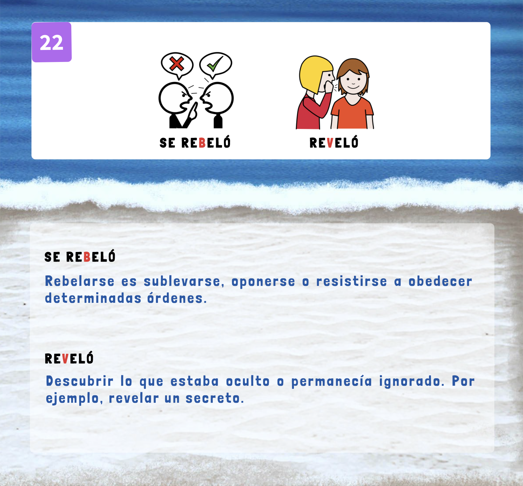 B4-G6_22. Significado: SE REBELÓ - REVELÓ