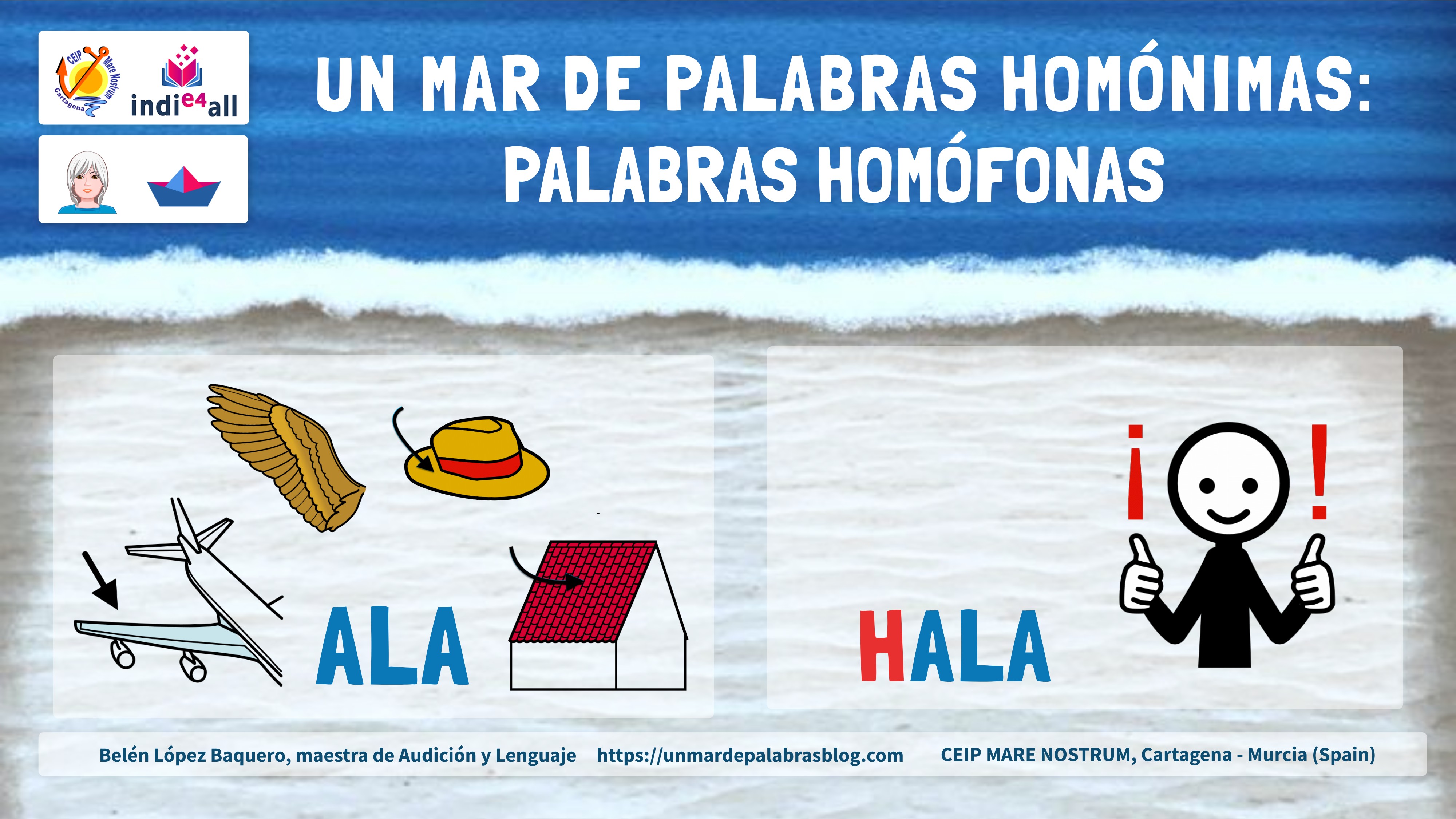 Portada de la unidad con el ejemplo de ala (sin h) y hala (con h)
