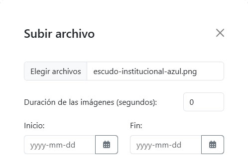 captura de pantalla donde se ve el campo del formulario para indicar la duración
