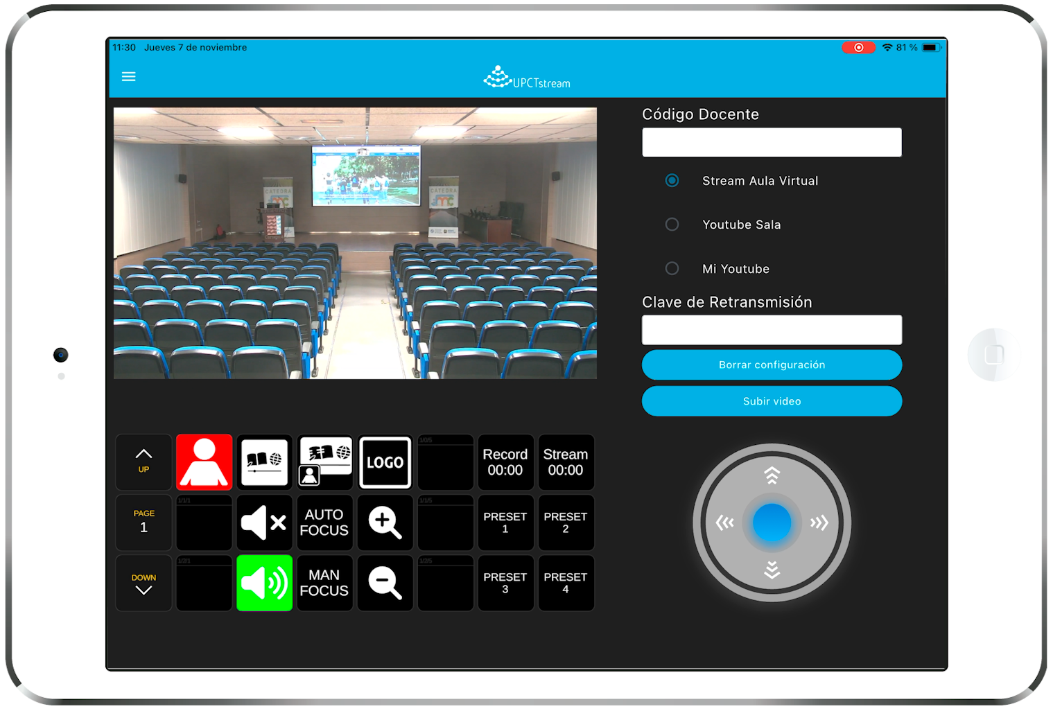 Interface completa