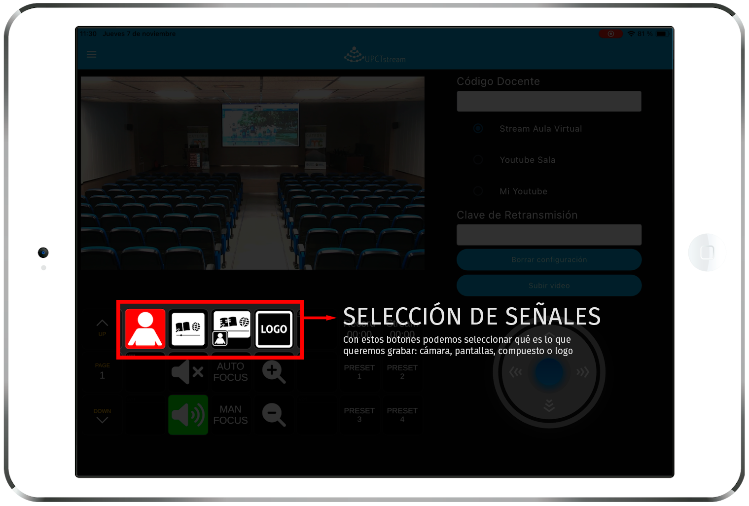 Selección de señales