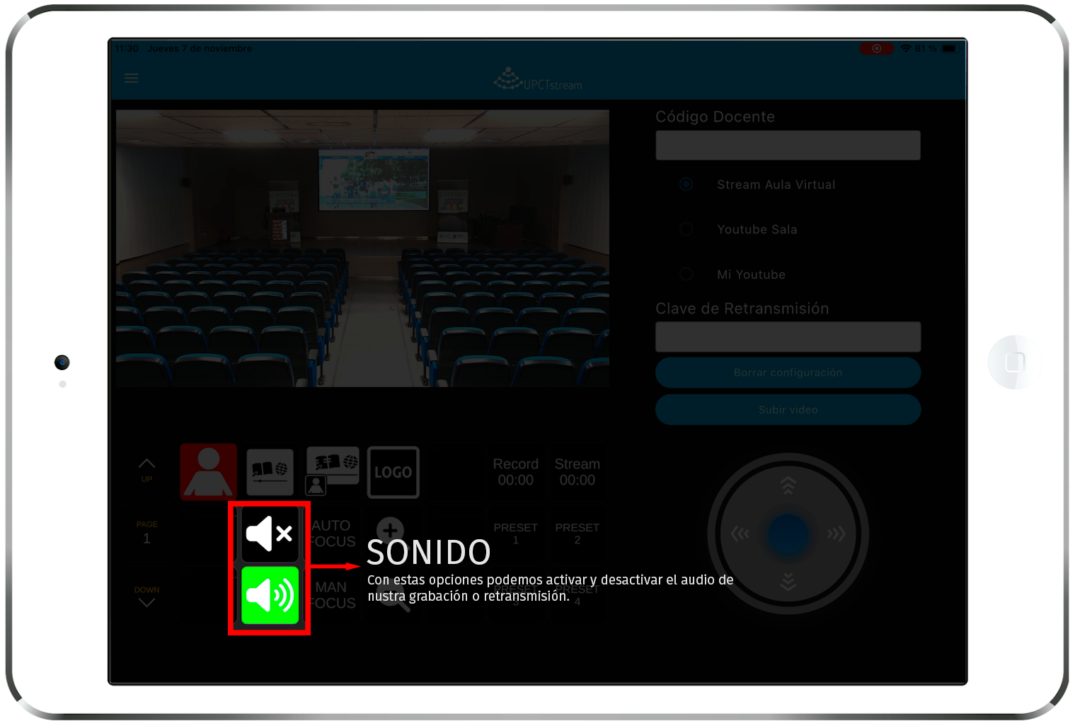 Selección de sonido