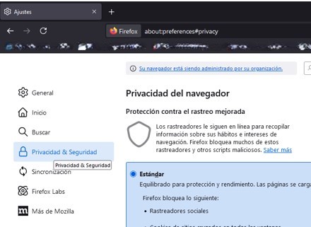Privacidad y Seguridad en Firefox