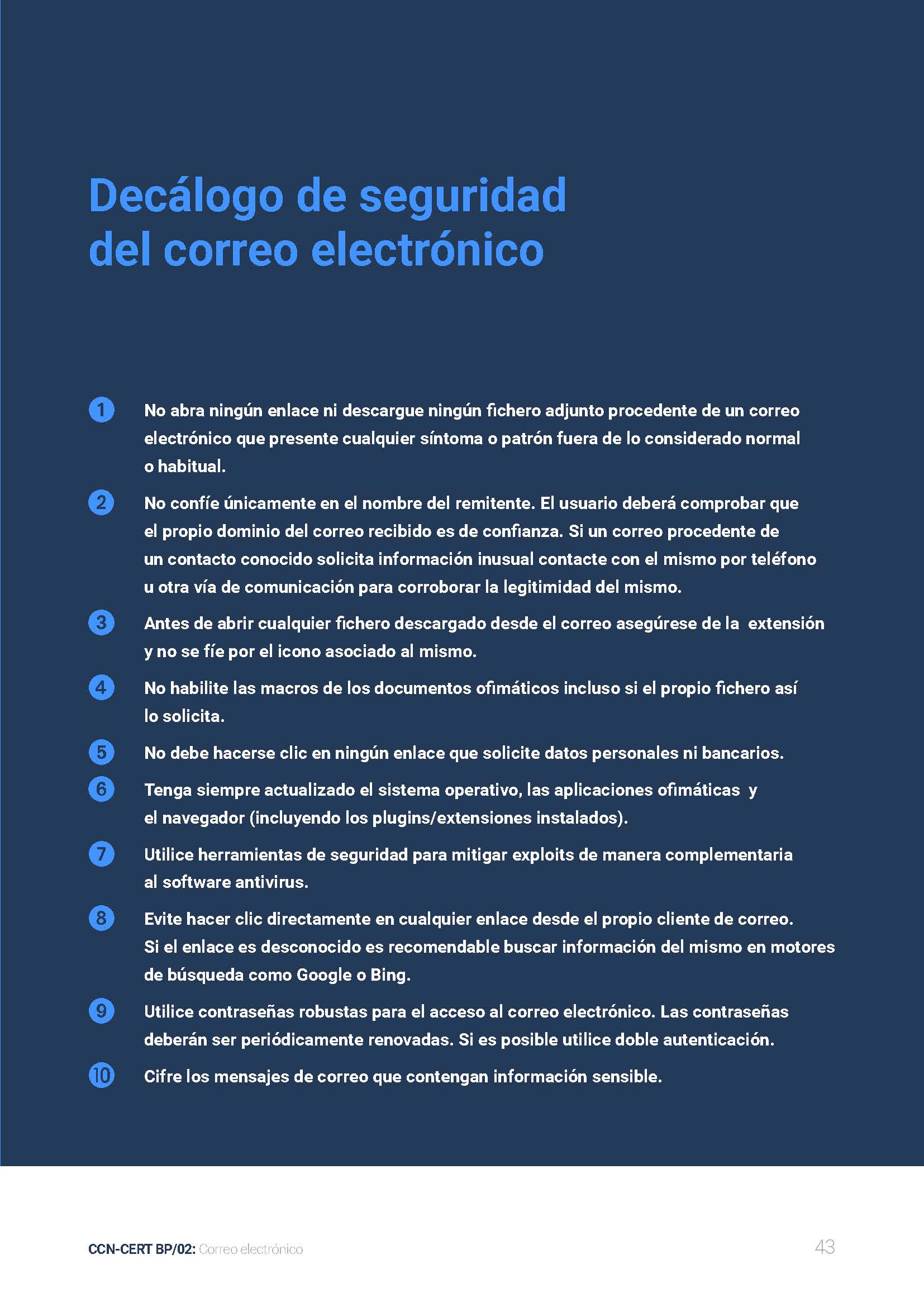 Decálogo correo electrónico