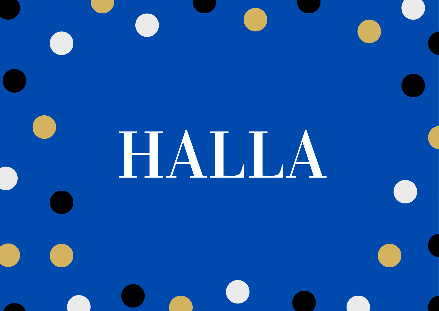 Imagen que muestra la palabra HALLA en mayúsculas.