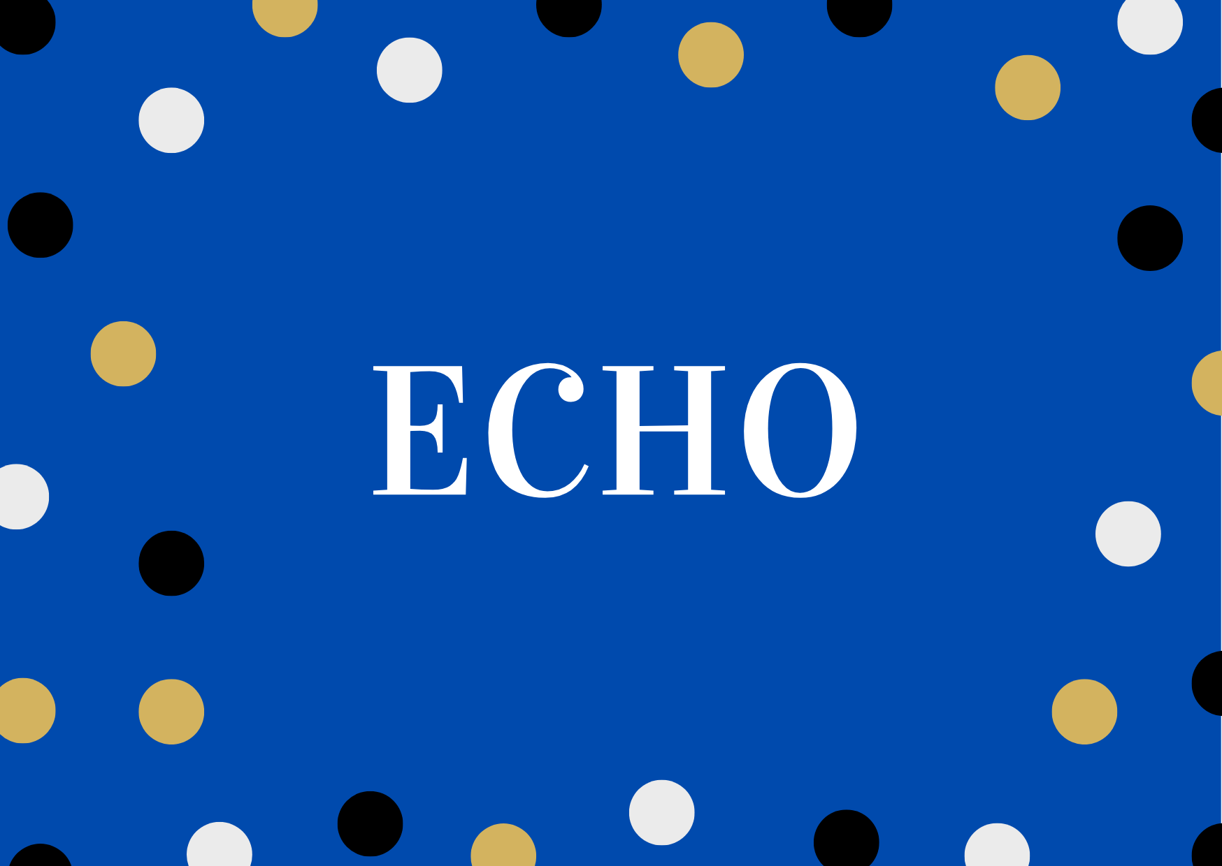 Imagen que muestra la palabra ECHO en mayúsculas.