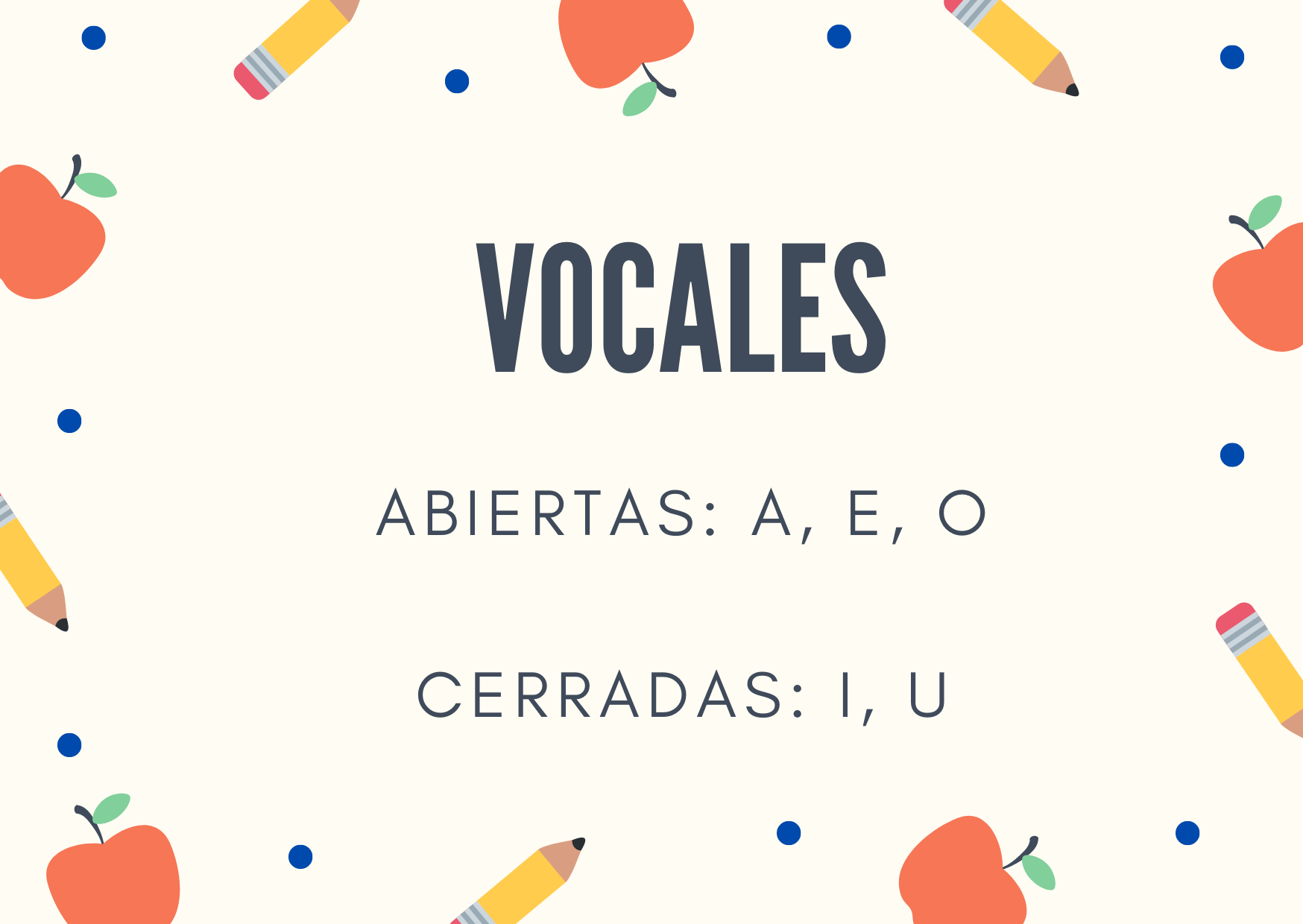 Vocales abiertas y cerradas