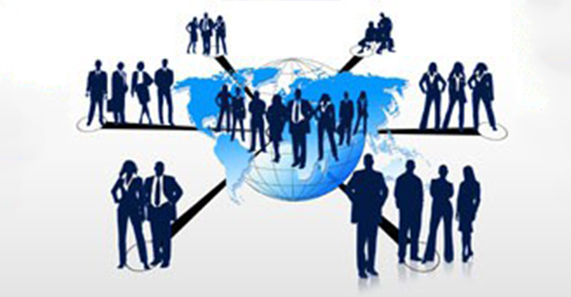 La imagen muestra grupos de personas conectadas que se encuentran ubicadas en distintas partes del mundo