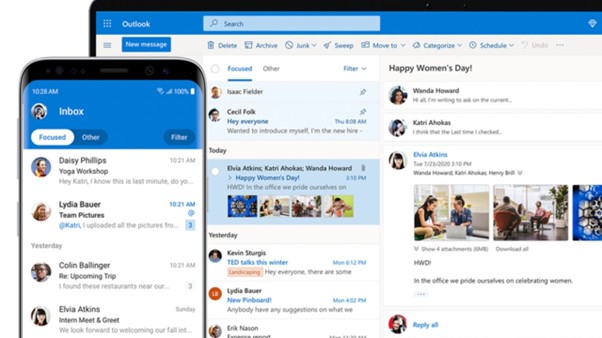 Email view UPCT on mobile and PC