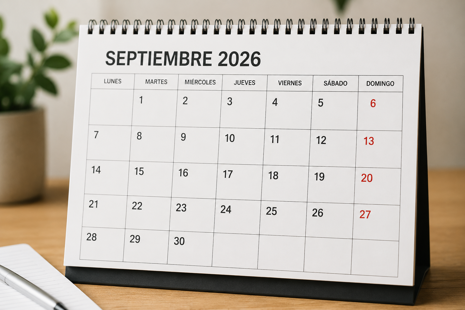 Calendario de septiembre