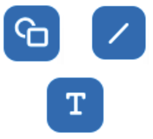 Forma, línea o texto